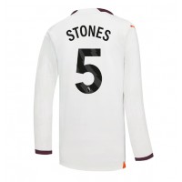 Camisa de Futebol Manchester City John Stones #5 Equipamento Secundário 2023-24 Manga Comprida